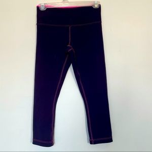 Lululemon navy blue/hot pink reversible leggings